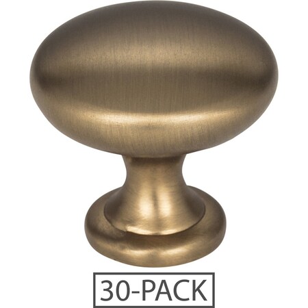 Elements 30-Pack of the 1-3/16" Diameter Satin Bronze Madison Cabinet Mushroom Knob 3910-SBZ-30